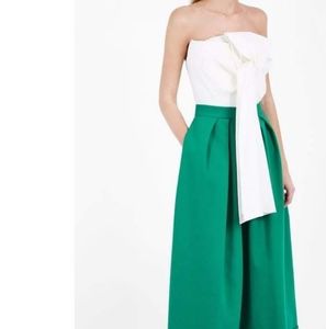 NWT sz 34 $2200 Delpozo white corset top with hanging panel